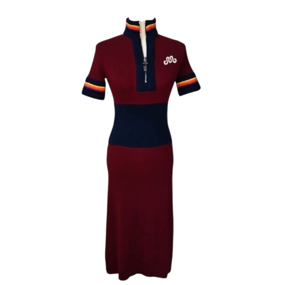 Marina Moscone Ribbed Knit Casmere Wool Cycling Midi Xs With Flaws - Picture 4 of 17